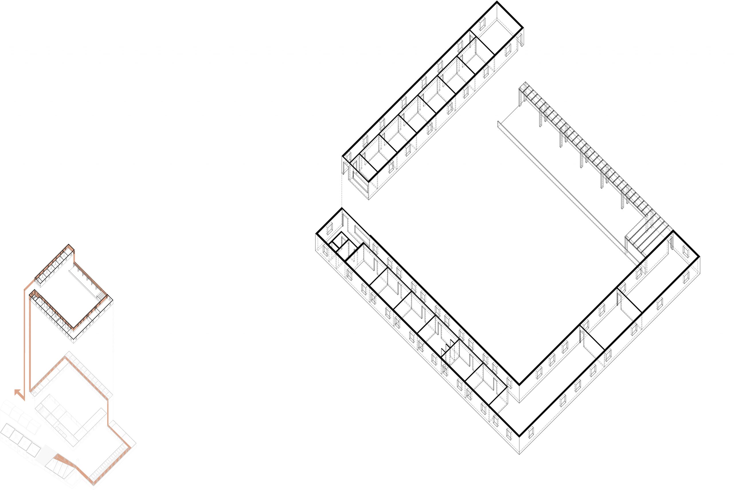 10/11 - EXPLODED AXONOMETRIC: FIRST FLOOR