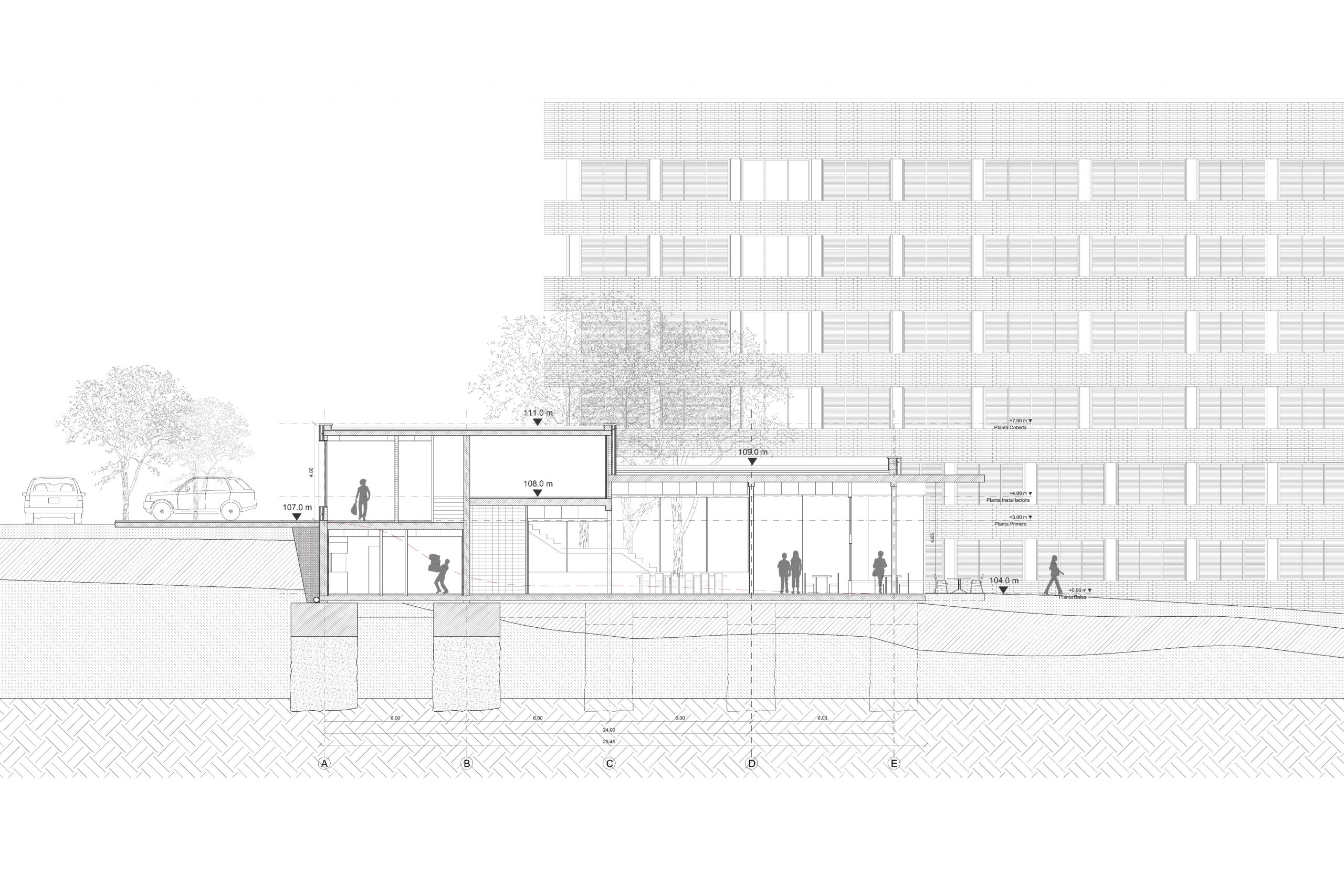 12/18 - CROSS SECTION: THROUGH THE BUILDING